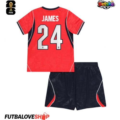 Dres Anglicko Reece James #24 Preč pre deti MS 2026 Krátky Rukáv (+ trenírky)